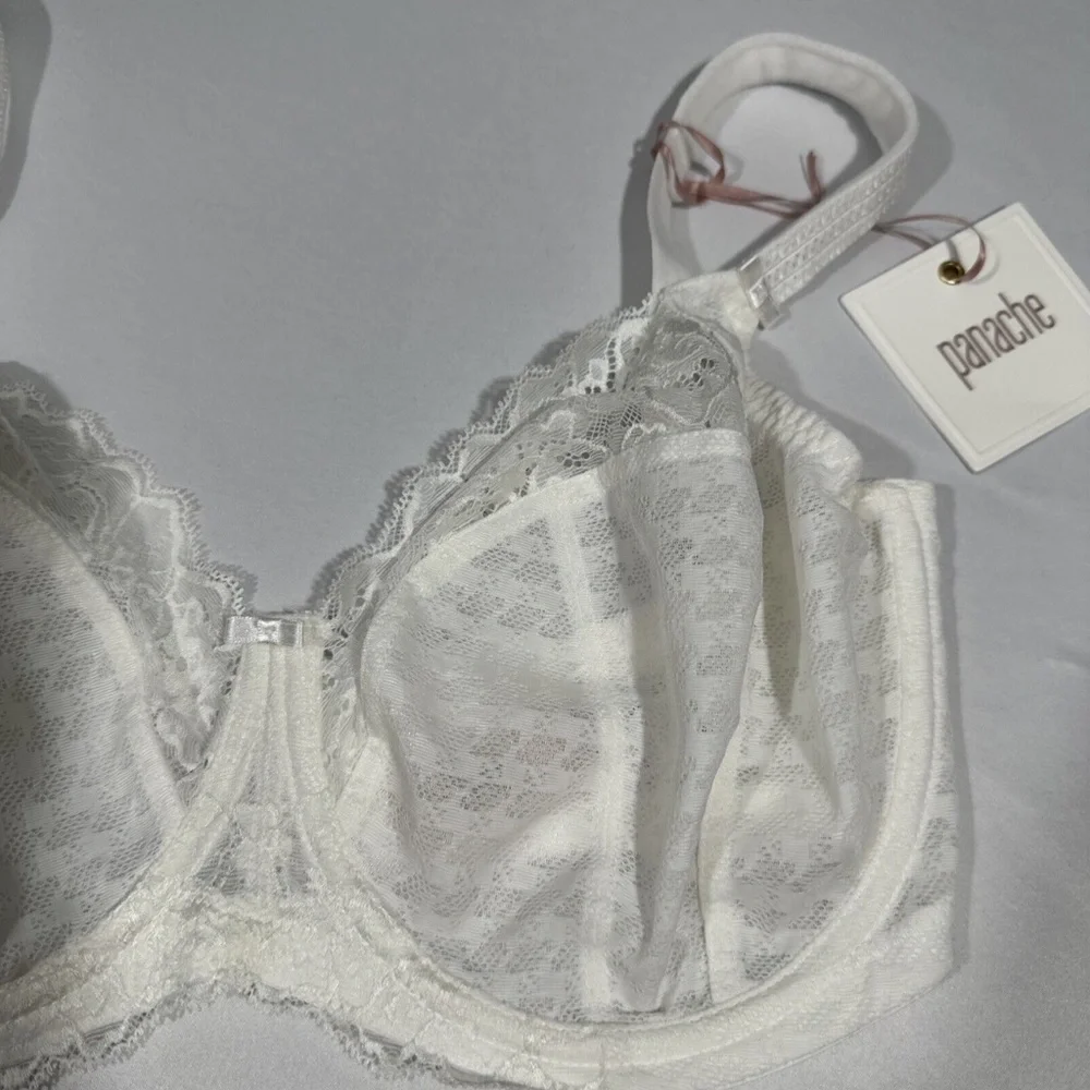 NWT $72 Panache [ 28H US‎ ] Envy Balconnete Underwire Full Cup Bra in Ivory